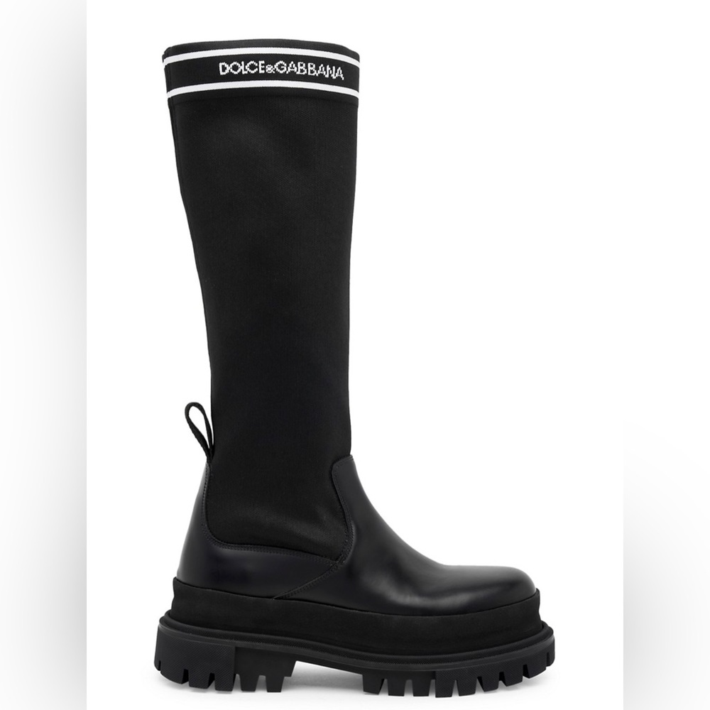 Dolce & Gabanna Elastic Lug-Sole Under-The-Knee Boots